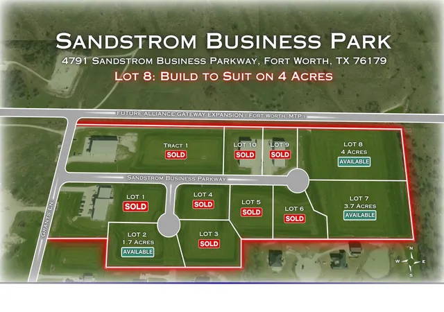 Photo 1 of Land for sale at 4791 Sandstrom Business Pkwy, Fort Worth, TX 76179 | MLS# 21355416 | Listing updated on 2026-08-10