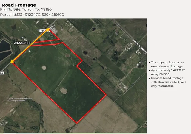Photo 2 of Land for sale at 0 Fm Rd 986, Terrell, TX 75160 | MLS# 21356229 | Listing updated on 2026-08-20