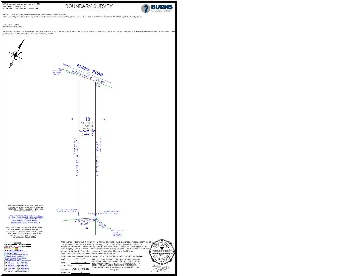 Land for sale at 4540 Burma Rd, Dallas, TX 75216 | MLS# 21359809
