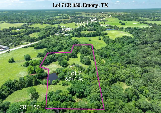Photo 1 of Land for sale at Lot 7 Rs County Road 1150, Emory, TX 75440 | MLS# 21358345 | Listing updated on 2026-08-19