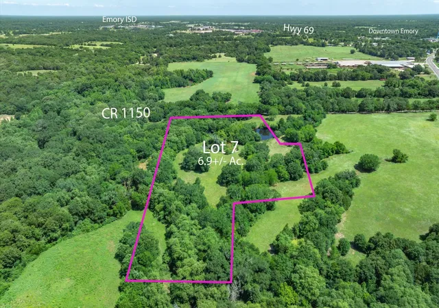 Photo 2 of Land for sale at Lot 7 Rs County Road 1150, Emory, TX 75440 | MLS# 21358345 | Listing updated on 2026-08-19