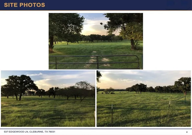 Photo 2 of Land for sale at 537 Edgewood Ln, Cleburne, TX 76031 | MLS# 21364256 | Listing updated on 2026-08-20