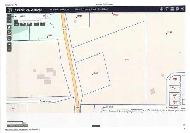 Photo 3 of Land for sale at 404 Hwy 6, Cisco, TX 76437 | MLS# 21363922 | Listing updated on 2026-08-20