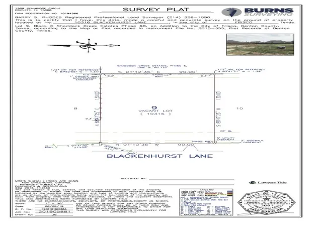 Photo 1 of Land for sale at 10316 Blackenhurst Ln, Frisco, TX 75033 | MLS# 21371205 | Listing updated on 2026-08-28
