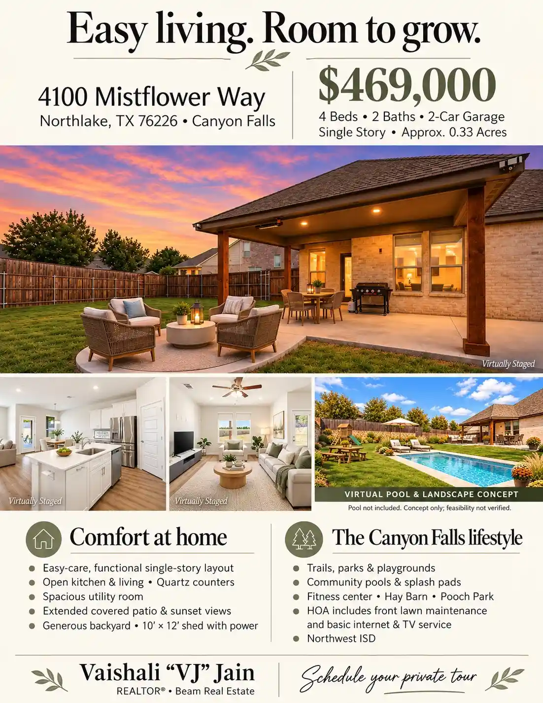 Photo 1 of Single family home for sale at 4100 Mistflower Way, Argyle, TX 76226 | MLS# 21385355 | Listing updated on 2026-10-28