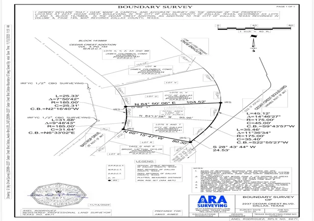 Land for sale at 2237 Cedar Crst Blvd, Dallas, TX 75203 | MLS# 21394580