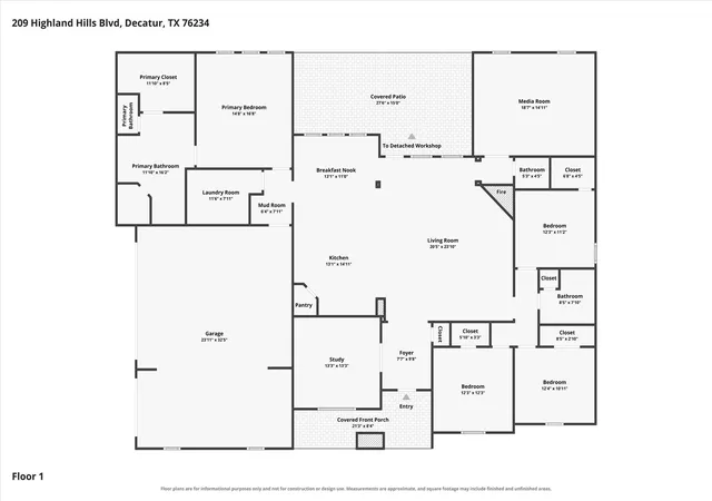 Photo 3 of Single family home for sale at 209 Highland Hills Blvd, Decatur, TX 76234 | MLS# 21401610 | Listing updated on 2026-10-06