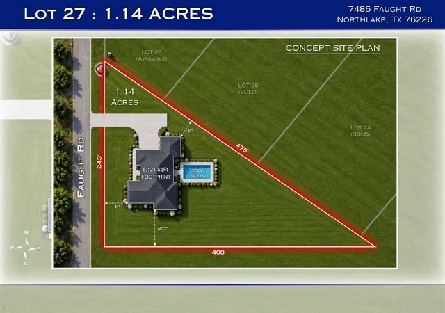 Land for sale at 7485 Faught Rd, Argyle, TX 76226 | MLS# 21403538
