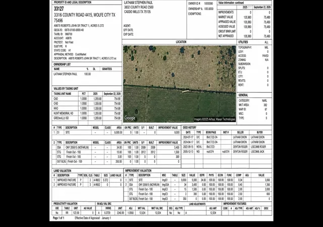 Photo 3 of Land for sale at 3916 County Rd 4415, Wolfe City, TX 75496 | MLS# 21405301 | Listing updated on 2026-10-10