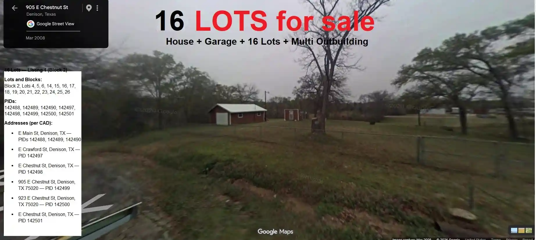 Single family home for sale at 923 E Chestnut St, Denison, TX 75021 | MLS# 21419668
