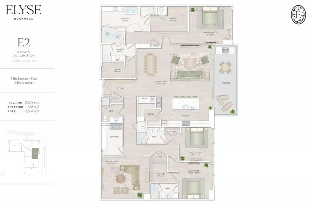 Listing Photo 4 - Condo for sale in 102 W Paces Fry Rd located at 102 W Paces Fry Rd, Atlanta, GA 30305 - Unit #1702