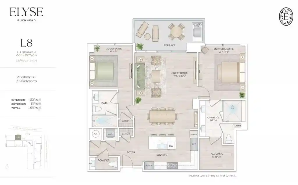 Listing Photo 4 - Condo for sale in 102 W Paces Fry Rd located at 102 W Paces Fry Rd, Atlanta, GA 30305 - Unit #1413