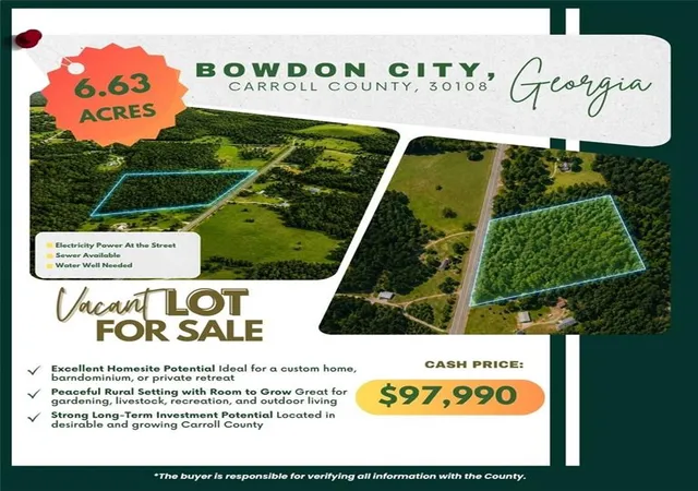 Homes for sale in Bowdon, GA | 00 Hillcrest Rd, Bowdon, GA 30108 | MLS# 7792608