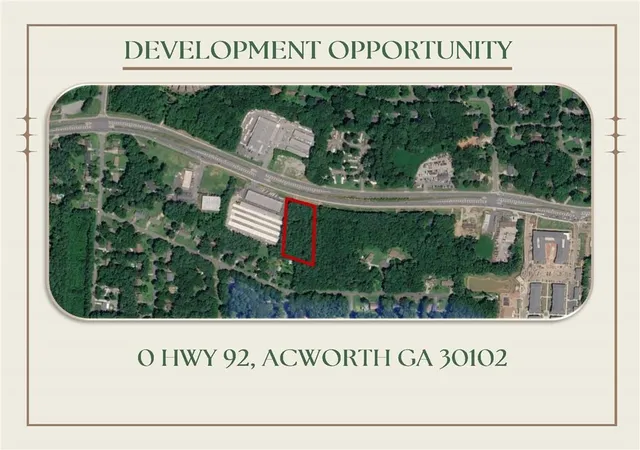 Photo 1 of Land for sale at 0 Hwy 92, Acworth, GA 30102 | MLS# 7354851 | Listing updated on 2026-08-10