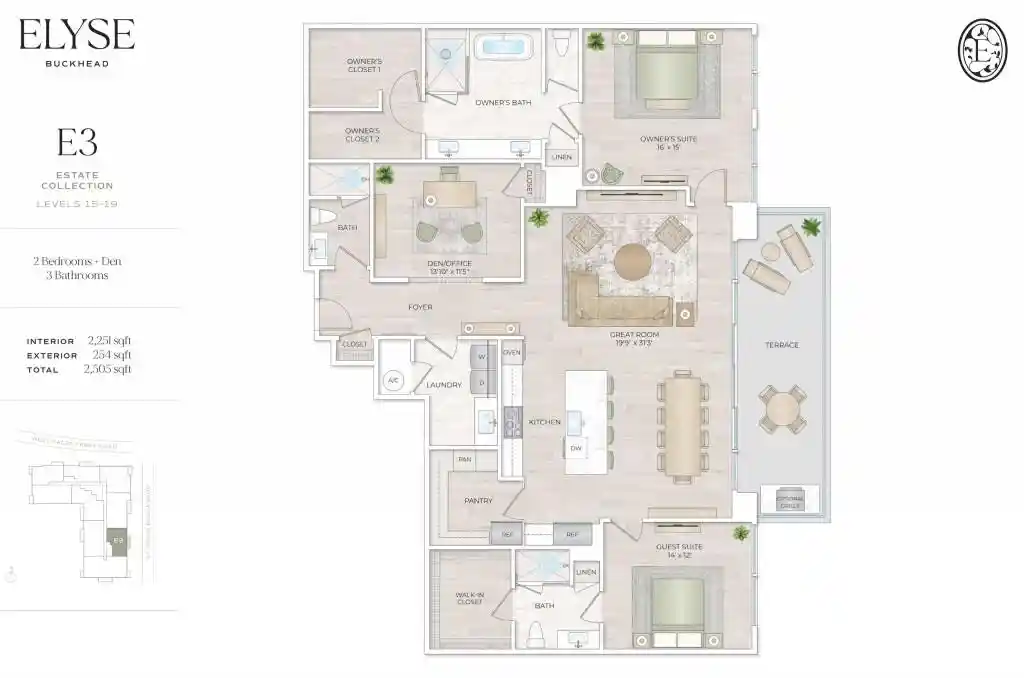 Listing Photo 4 - Condo for sale in 102 W Paces Fry Rd located at 102 W Paces Fry Rd, Atlanta, GA 30305 - Unit #1803