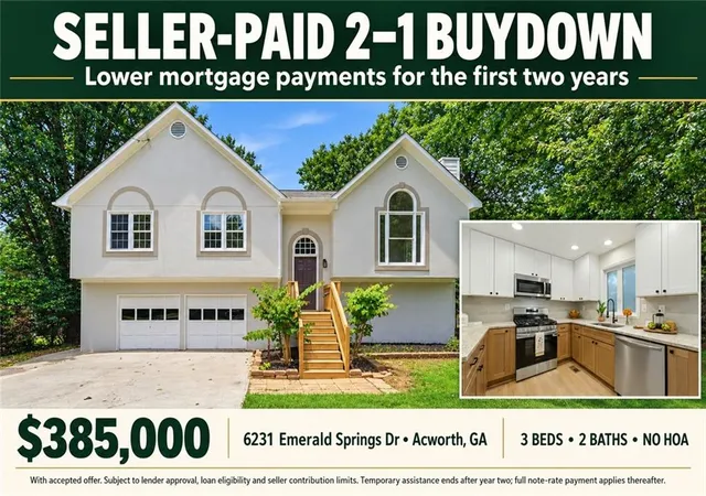 Photo 1 of Single family home for sale at 6231 Emerald Springs Dr Se, Acworth, GA 30102 | MLS# 7794674 | Listing updated on 2026-10-26