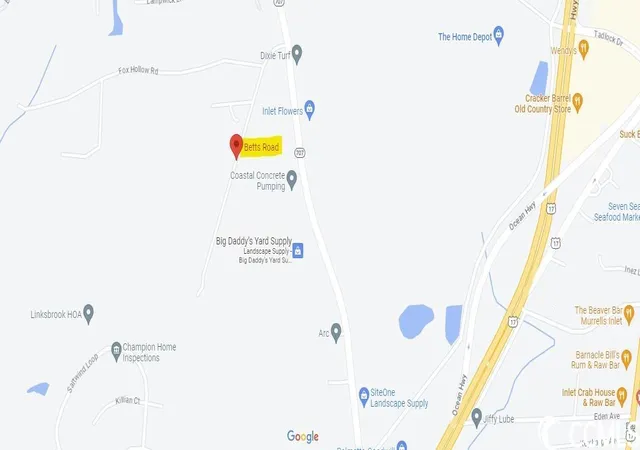 Photo 2 of Land for sale at Tbd Betts Rd, Murrells Inlet, SC 29576 | MLS# 2307683 | Listing updated on 2026-08-19