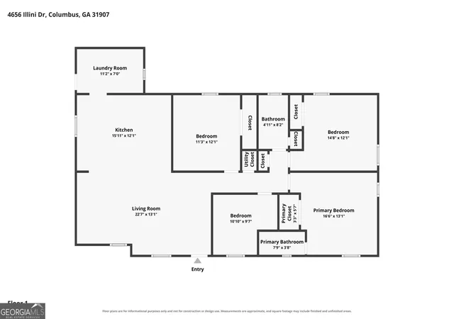 Photo 2 of Single family home for sale at 4656 Illini Dr, Columbus, GA 31907 | MLS# 10799170 | Listing updated on 2026-08-28
