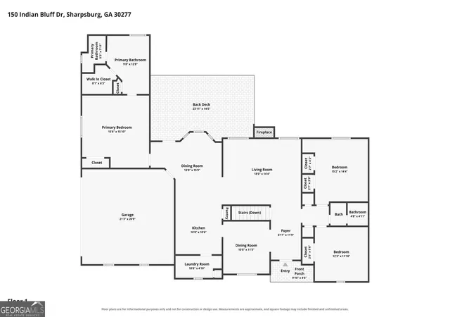 5th image of 150 Indian Bluff Dr, Sharpsburg, GA 30277 | MLS# 10820866