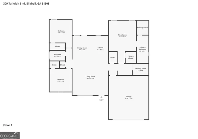 Homes for sale in Ellabell, GA | 309 Tallulah Bnd, Ellabell, GA 31308 | MLS# 10770216
