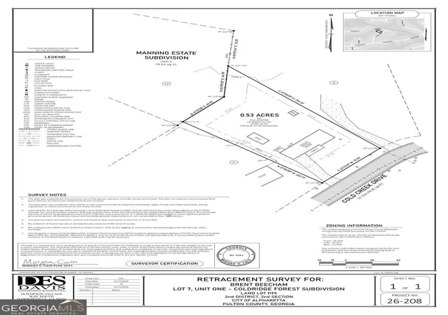 Photo 1 of Land for sale at 194 Cold Crk Dr, Alpharetta, GA 30009 | MLS# 10800512 | Listing updated on 2026-07-21
