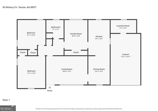 Homes for sale in Toccoa, GA | 93 Hickory Cir, Toccoa, GA 30577 | MLS# 10796244