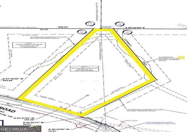 Photo 1 of Land for sale at 3094 Flatbottom Rd, Ball Ground, GA 30107 | MLS# 10732189 | Listing updated on 2026-06-18