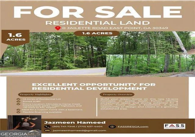Photo 1 of Land for sale at 0 Jailette Rd, Atlanta, GA 30349 | MLS# 10793862 | Listing updated on 2026-07-10