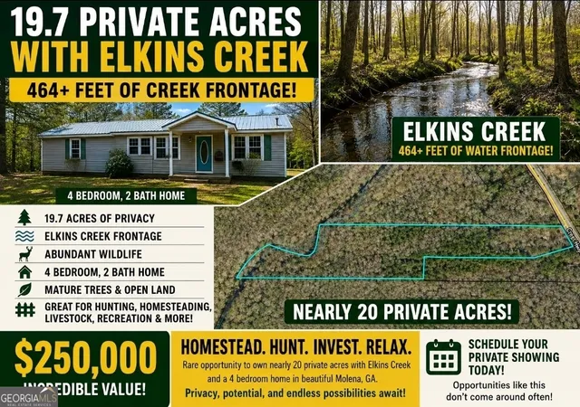 Homes for sale in Molena, GA | 7367 Crest Hwy, Molena, GA 30258 | MLS# 10679270