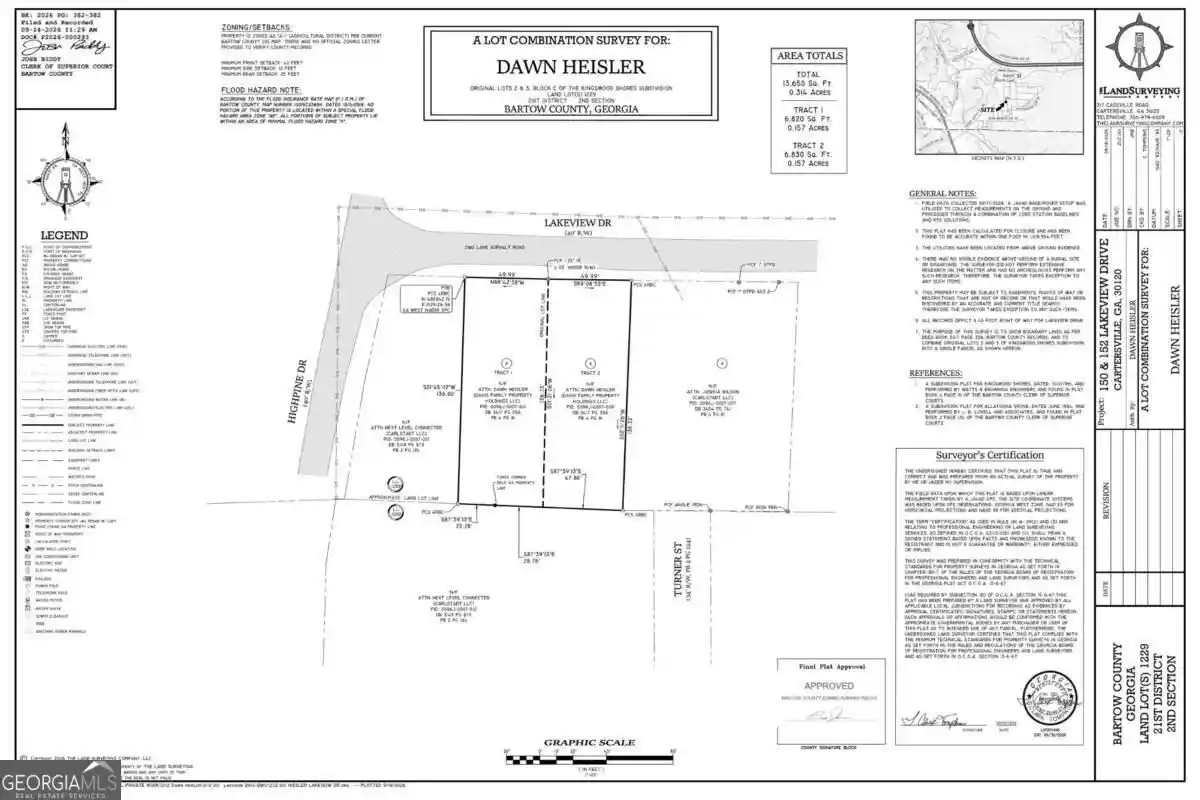 Photo 1 of Land for sale at 150 & 152 Lakeview Dr Se, Acworth, GA 30101 | MLS# 10866762 | Listing updated on 2026-10-17