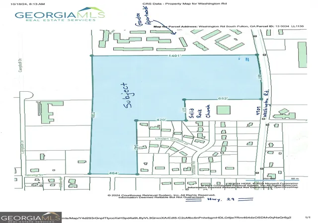 Land for sale at 0 Washington Rd, South Fulton, GA 30349 | MLS# 10644974