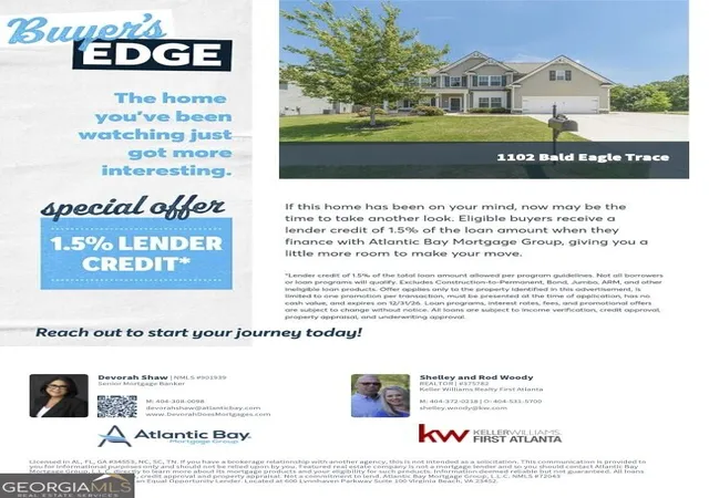 Photo 1 of Single family home for sale at 1102 Bald Eagle Tr, Hoschton, GA 30548 | MLS# 10835955 | Listing updated on 2026-10-28