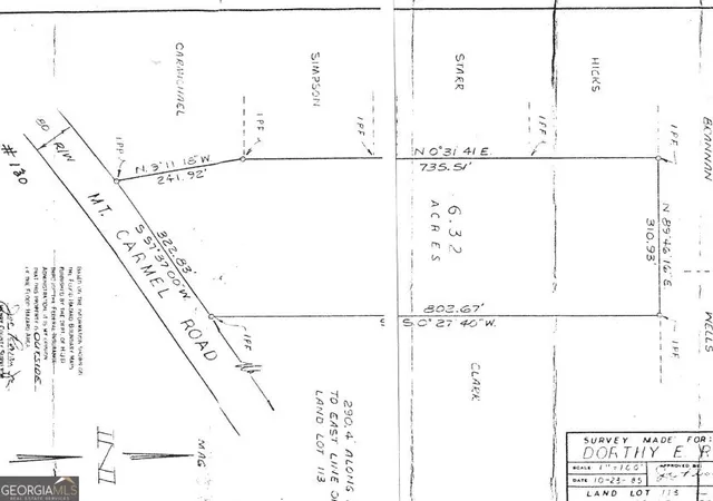 Photo 4 of Land for sale at 130 Mount Carmel Rd, Mcdonough, GA 30253 | MLS# 10271877 | Listing updated on 2026-10-18
