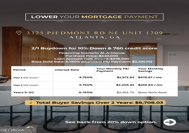 Listing Photo 1 - Condo for sale in building located at 3325 Piedmont Rd Ne, Atlanta, GA 30305 - Unit #1709
