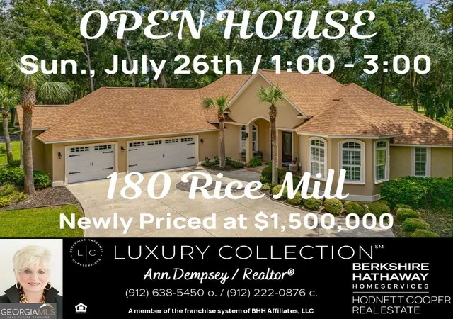 Photo 1 of Single family home for sale at 180 Rice Ml, Saint Simons Island, GA 31522 | MLS# 10721752 | Listing updated on 2026-07-23