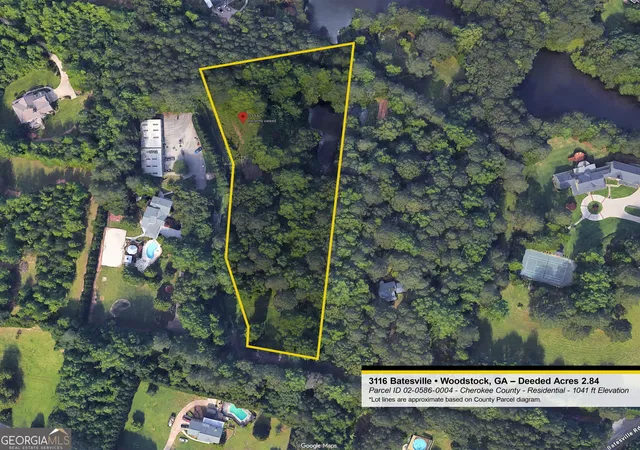 Photo 1 of Land for sale at 3116 Batesville Rd, Woodstock, GA 30188 | MLS# 10648886 | Listing updated on 2026-08-21
