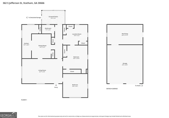 Homes for sale in Statham, GA | 362 S Jefferson St, Statham, GA 30666 | MLS# 10771862