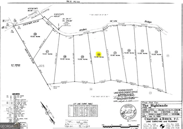 Photo 2 of Land for sale at 30 Andes Ridge, Jasper, GA 30143 | MLS# 10788803 | Listing updated on 2026-07-08
