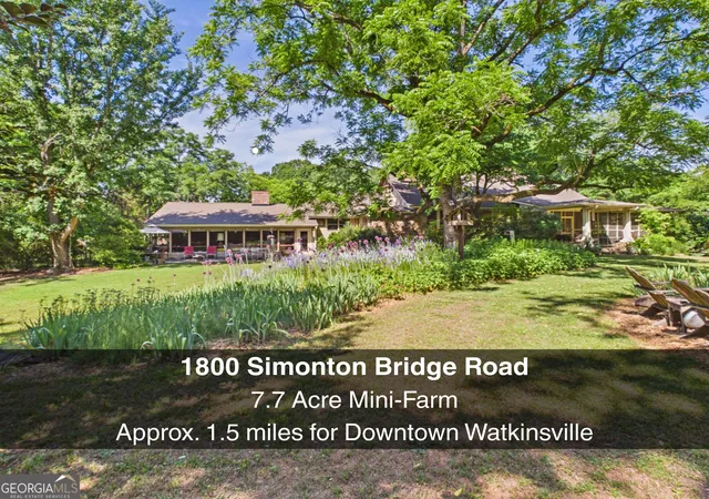 Photo 1 of Single family home for sale at 1800 Simonton Bridge Rd, Watkinsville, GA 30677 | MLS# 10716581 | Listing updated on 2026-09-29