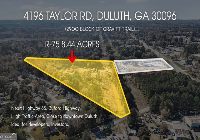 Land for sale at 4196 Taylor Rd, Duluth, GA 30096 | MLS# 10646028