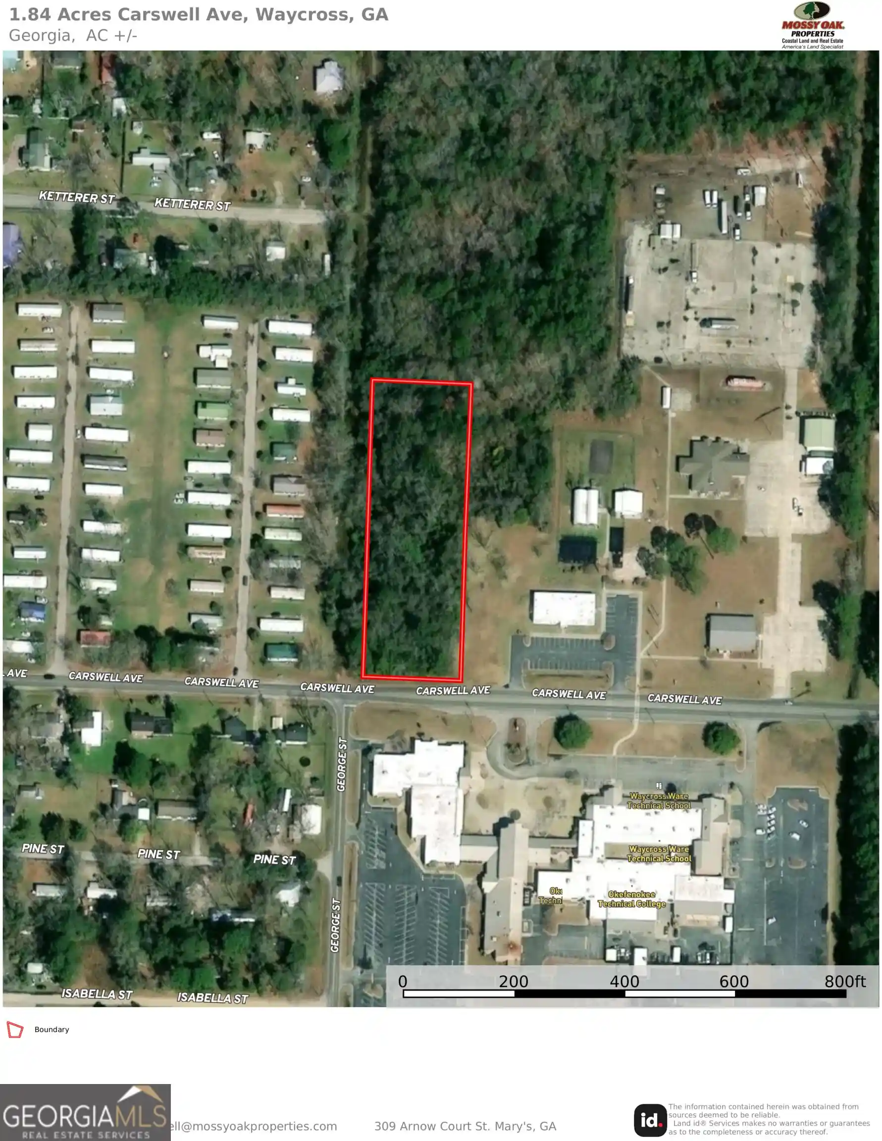 Photo 1 of Land for sale at 184 Acres Carswell Ave, Waycross, GA 31503 | MLS# 10877695 | Listing updated on 2026-10-25