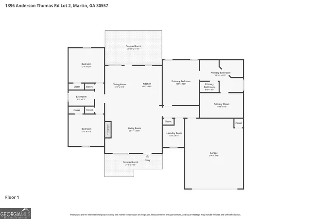 Homes for sale in Martin, GA | 1396 Anderson Thomas Rd Lot 2, Martin, GA 30557 | MLS# 10780782