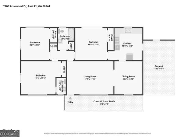 18th image of 2703 Arrowood Dr, East Point, GA 30344 | MLS# 10822061