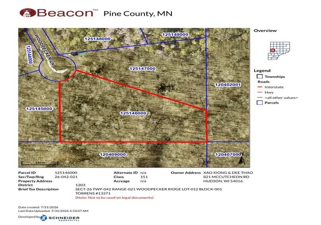 5th image of Tbd Woodpecker Ln, Sandstone, MN 55072 | MLS# 7119331