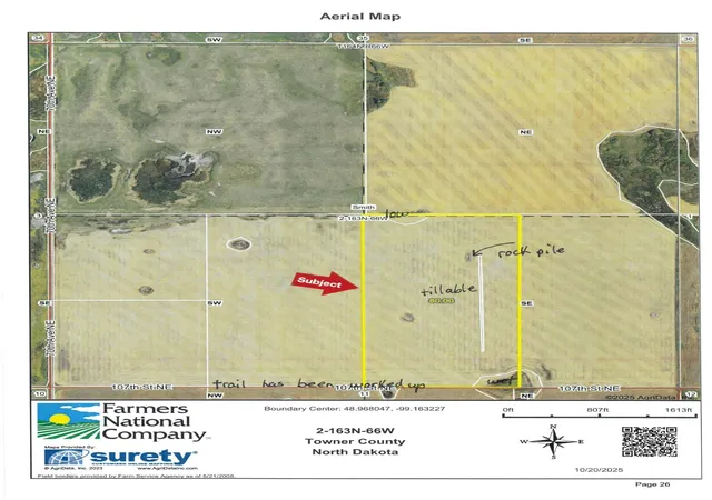 Photo 2 of Land for sale at Tbd, Sarles, ND 58339 | MLS# 7129961 | Listing updated on 2026-08-20