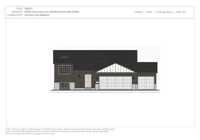 Photo 1 of Single family home for sale at 37559 Greenway Ave, North Branch, MN 55056 | MLS# 7136696 | Listing updated on 2026-09-02