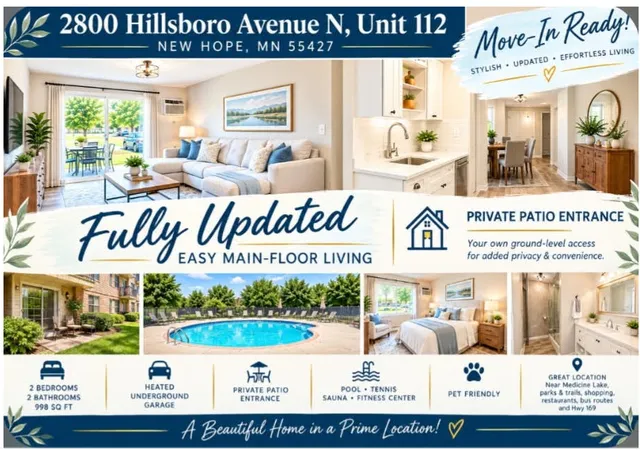 Condo for sale at 2800 Hillsboro Ave N #112, Minneapolis, MN 55427 | MLS# 7140459