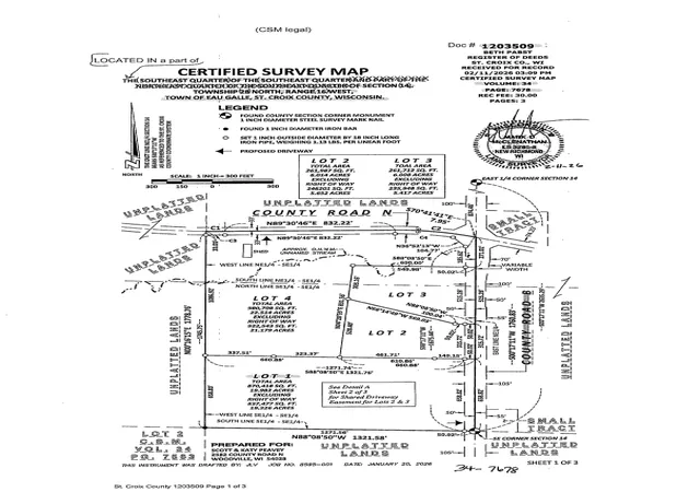 Photo 3 of Land for sale at Lot 1 Country Rd B, Woodville, WI 54028 | MLS# 7155803 | Listing updated on 2026-10-08