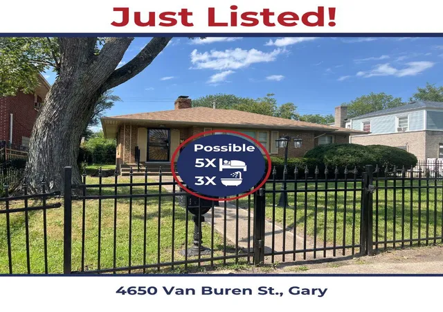 Photo 1 of Single family home for sale at 4650 Van Buren St, Gary, IN 46408 | MLS# 844841 | Listing updated on 2026-10-06