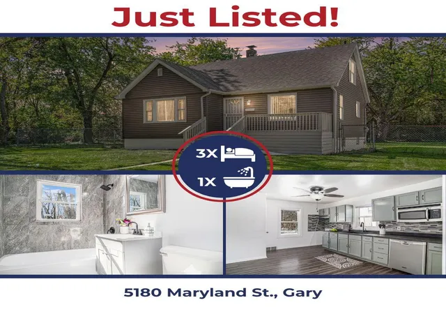 Photo 1 of Single family home for sale at 5180 Maryland St, Gary, IN 46409 | MLS# 846498 | Listing updated on 2026-10-07